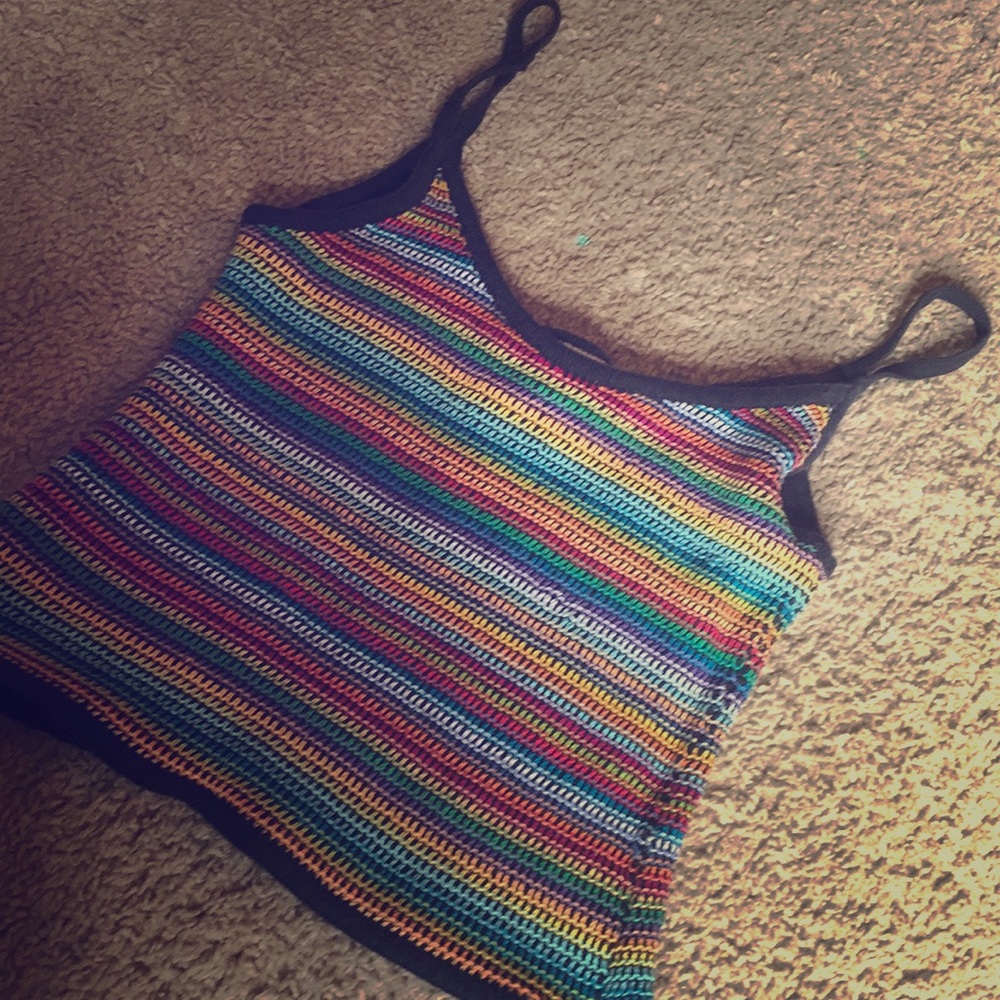 Coogi spaghetti strapped crop top